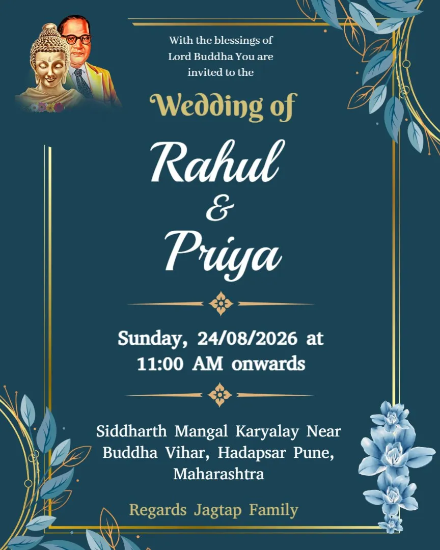 Free Buddhist Wedding Invitation Templates — English Wedding Invitations template