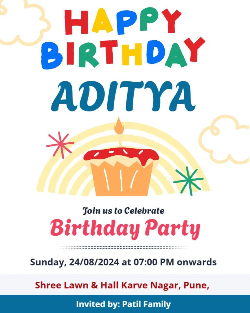 Free Beautiful Birthday Invitation Card — English Birthday Invitation Cards template