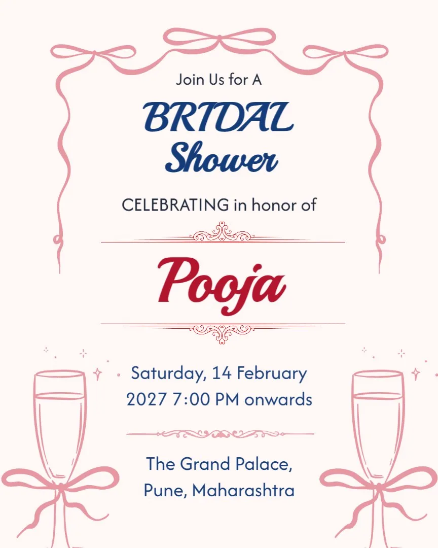 Free Bridal Shower Invitation — English Bridal Shower Invitation Cards template