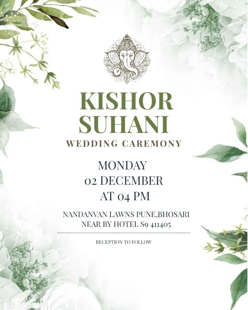 Save the Date Wedding Invitation — English Wedding Invitations template