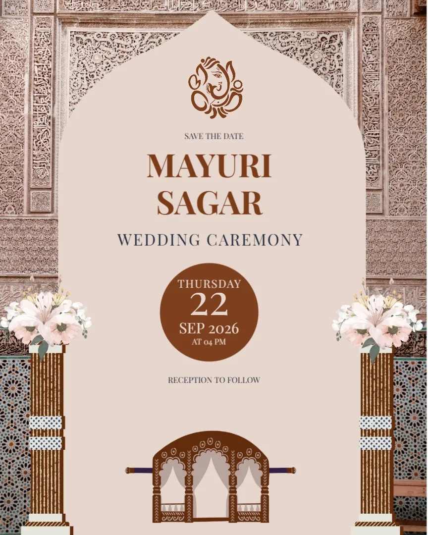 Mandala Wedding Invitation — English Wedding Invitations template