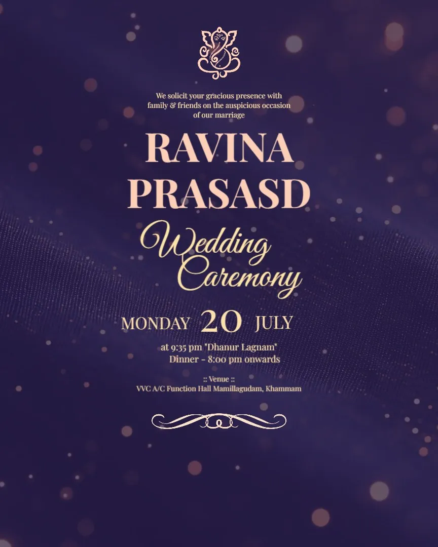 Romantic Wedding Invitation Template — English Wedding Invitations template