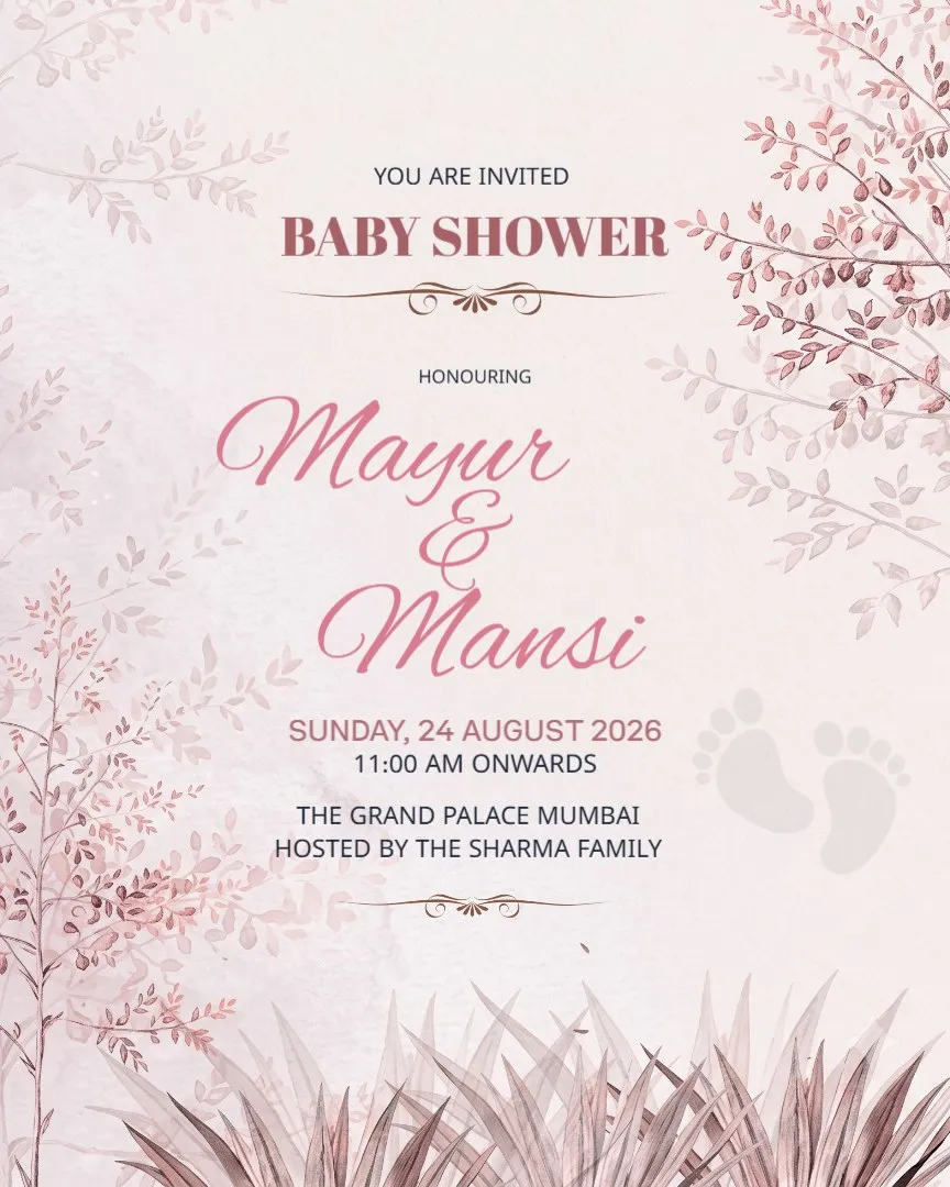 Baby Shower Invitation Templates — English Baby Shower Invitation Cards template