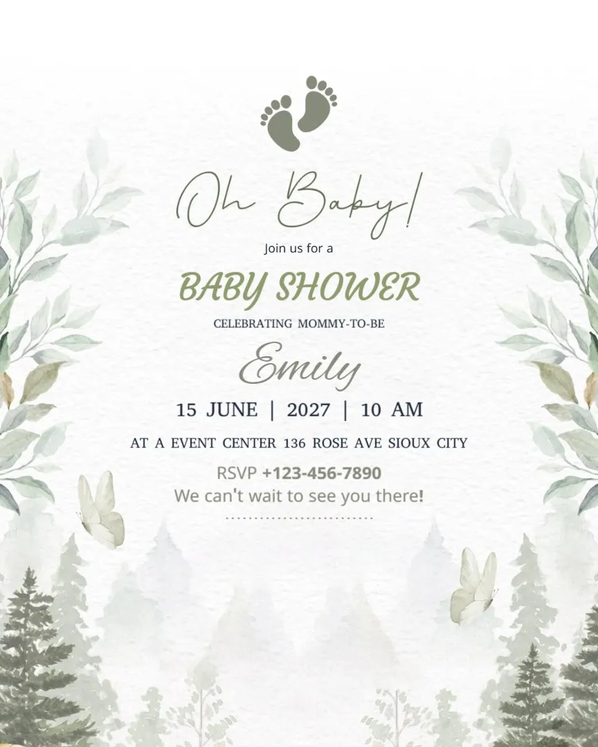 Baby Boy Shower Invitation Templates — English Baby Shower Invitation Cards template