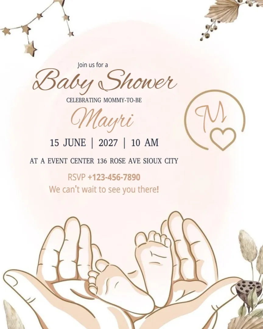 Baby Girl Shower Invitation Templates — English Baby Shower Invitation Cards template