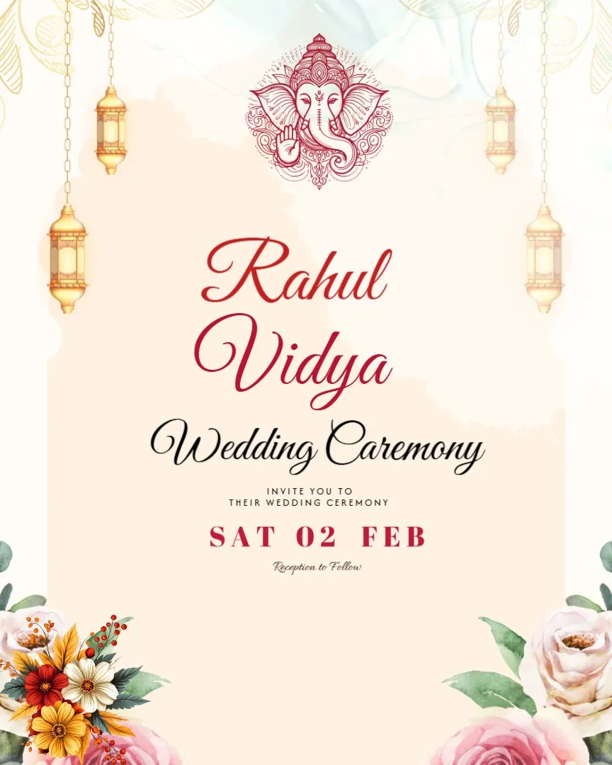 Editable Wedding Invitation Templates — English Wedding Invitations template