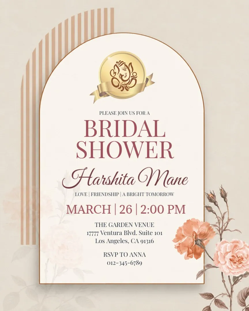 A Beautiful Day for the Bride – Shower Invitation — English Bridal Shower Invitation Cards template