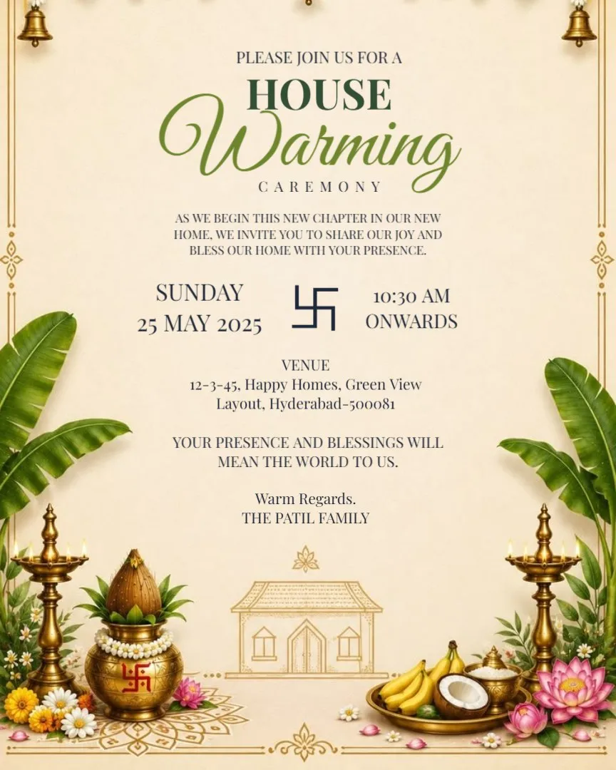 A New Address, A Lifetime of Memories – Housewarming Invitation — English Housewarming Invitation Cards template