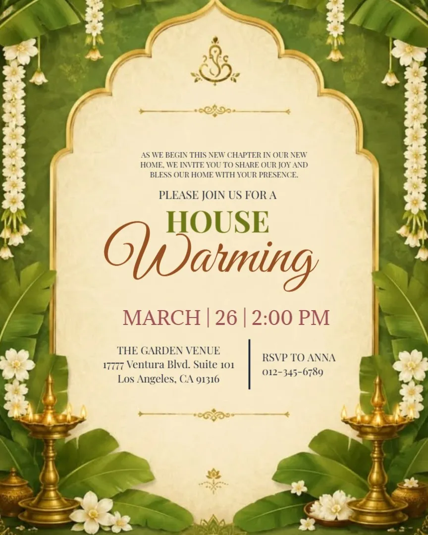 A Place to Call Home – Housewarming Invite — English Housewarming Invitation Cards template