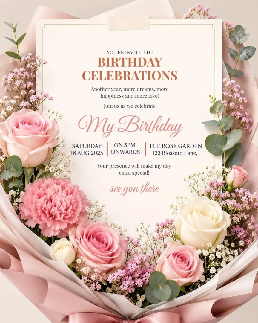 Another Year More Fabulous – Birthday Invitation — English Birthday Invitation Cards template