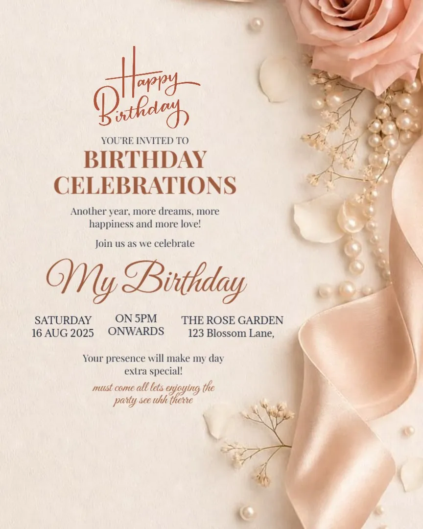 Let's Celebrate – Birthday Party Invitation — English Birthday Invitation Cards template