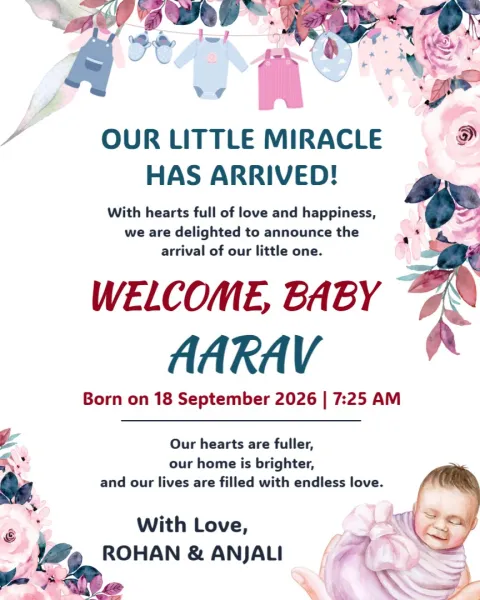 Free Baby Announcement Templates