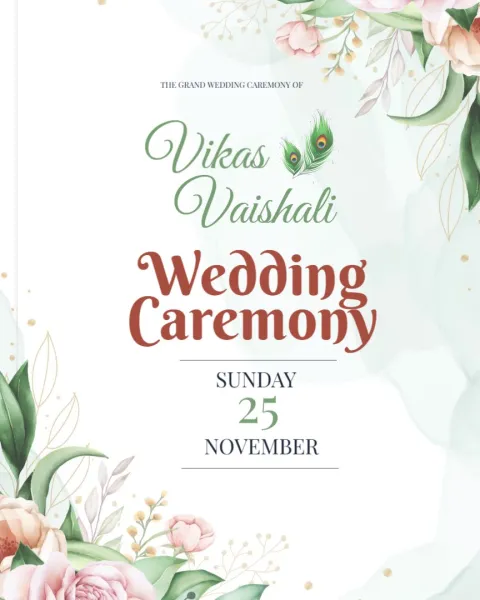 Floral Wedding Invitation Cards