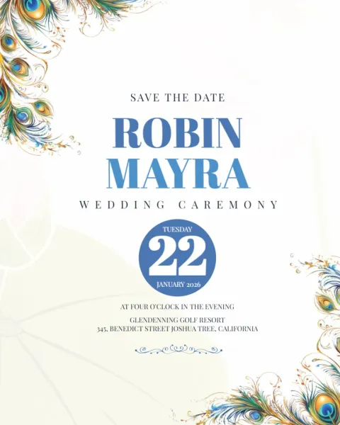Trendy Wedding Invitation