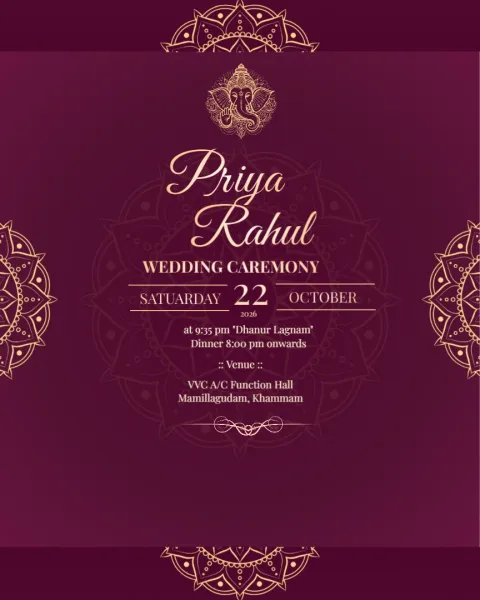 Classic Wedding Invitation Template