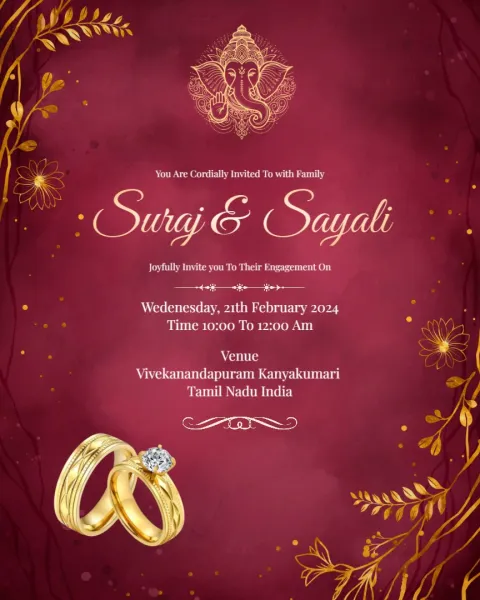 Minimalist Engagement Invitation