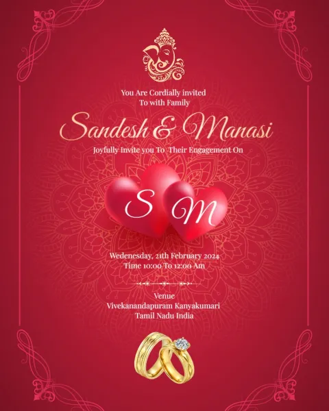 Traditional Engagement Invitation