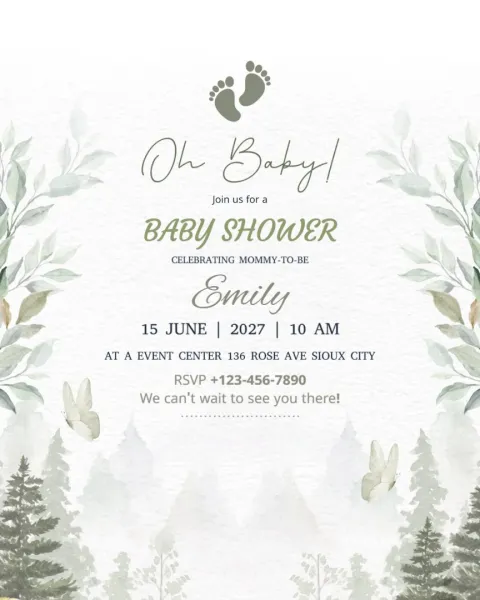 Baby Boy Shower Invitation Templates