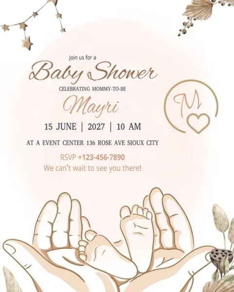 Baby Girl Shower Invitation Templates