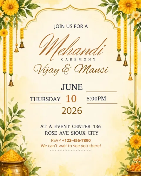 Mehendi Invitation Templates Online