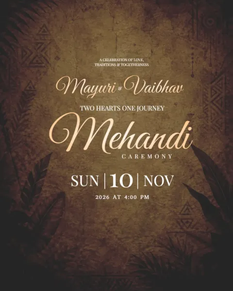 Bridal Mehendi Ceremony Invitation Cards