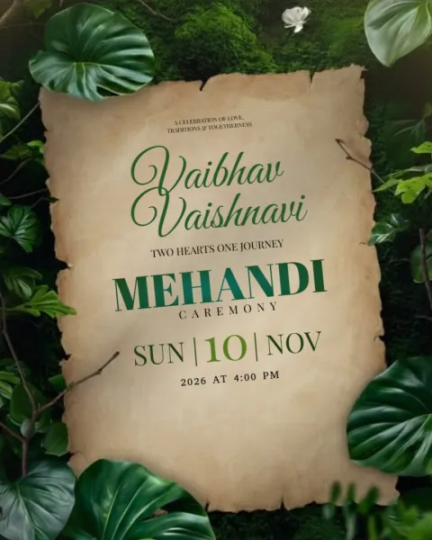 Green Theme Mehendi Invitation Templates
