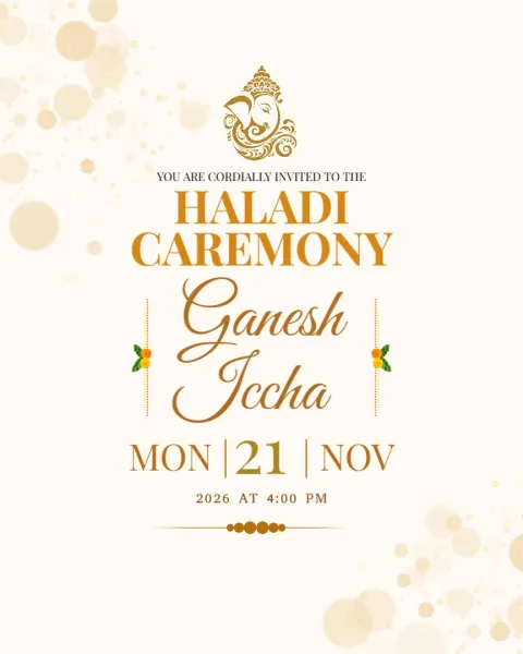Personalized Haldi Invitations with Names