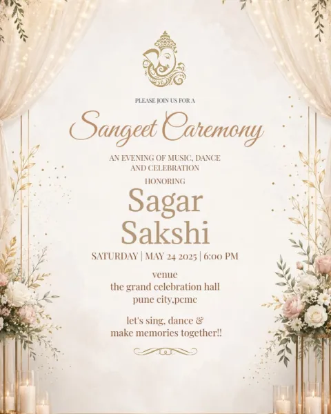 Mandala Design Sangeet Invitations