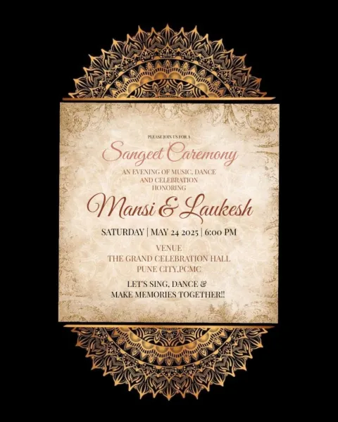 Luxury Sangeet Night Invitations