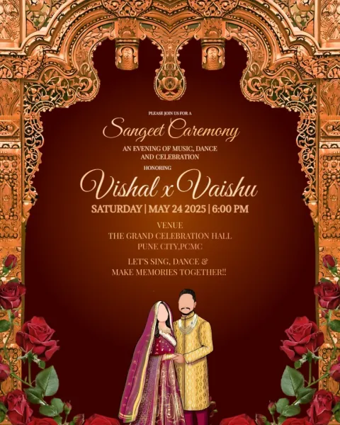 Musical Sangeet Ceremony Invitations