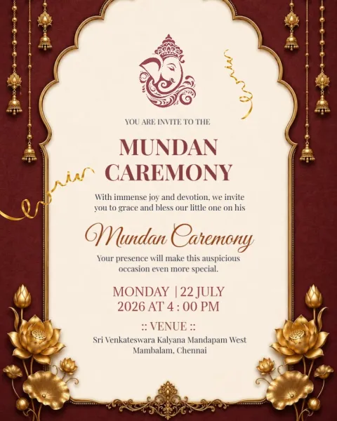 Traditional Family Mundan Ceremony Celebration