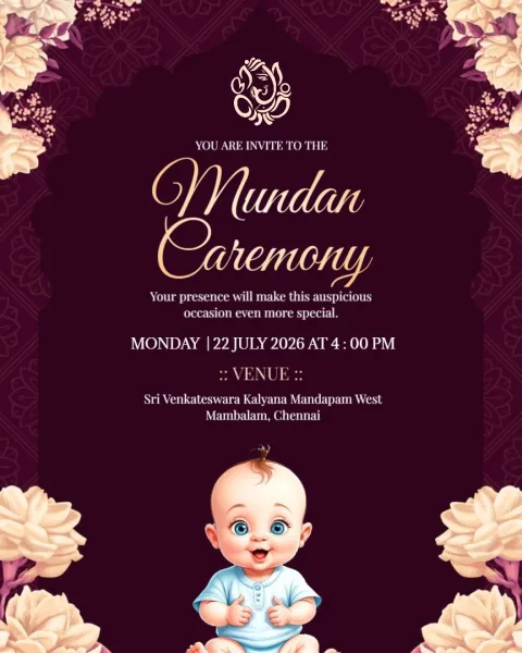 A Blessed Beginning – Baby Mundan Ceremony