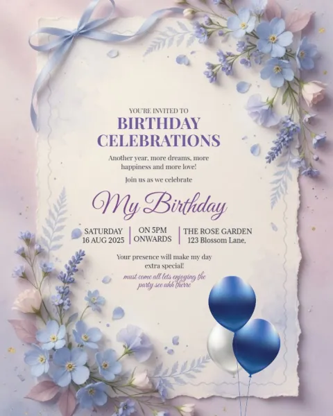 A Day to Remember – Birthday Party Invitation