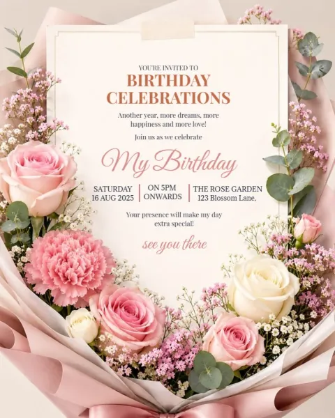 Another Year More Fabulous – Birthday Invitation