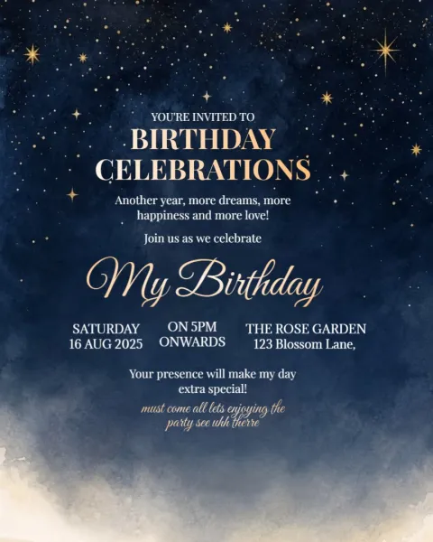 A Special Day, A Special Celebration – Birthday Invite