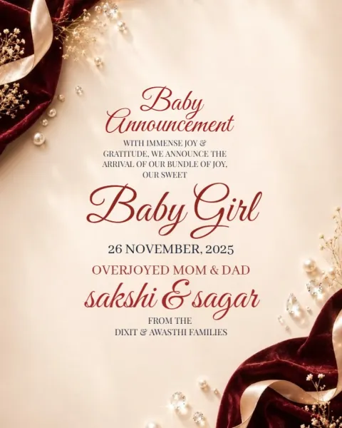 Welcome Our Little Princess – Newborn Baby Girl