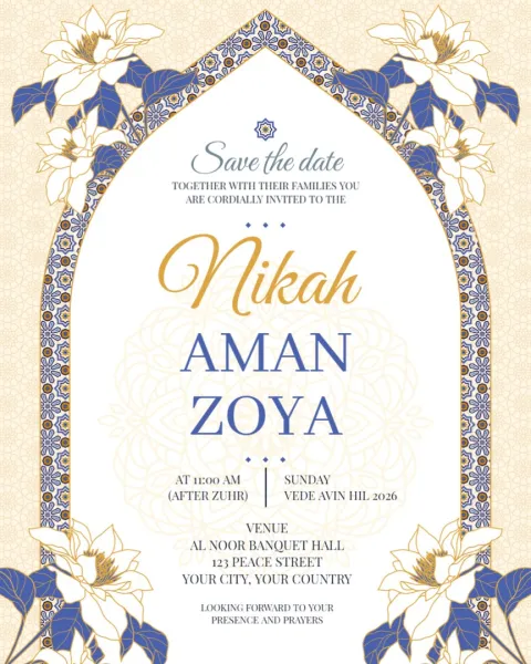 Nikah Invitation Cards