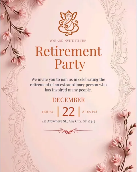 Boss Retirement Invitation Cards
