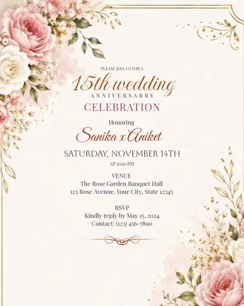Anniversary Celebration Digital Invitations