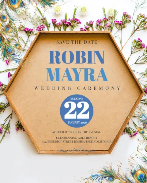 Save the Date Wedding Invitation Template